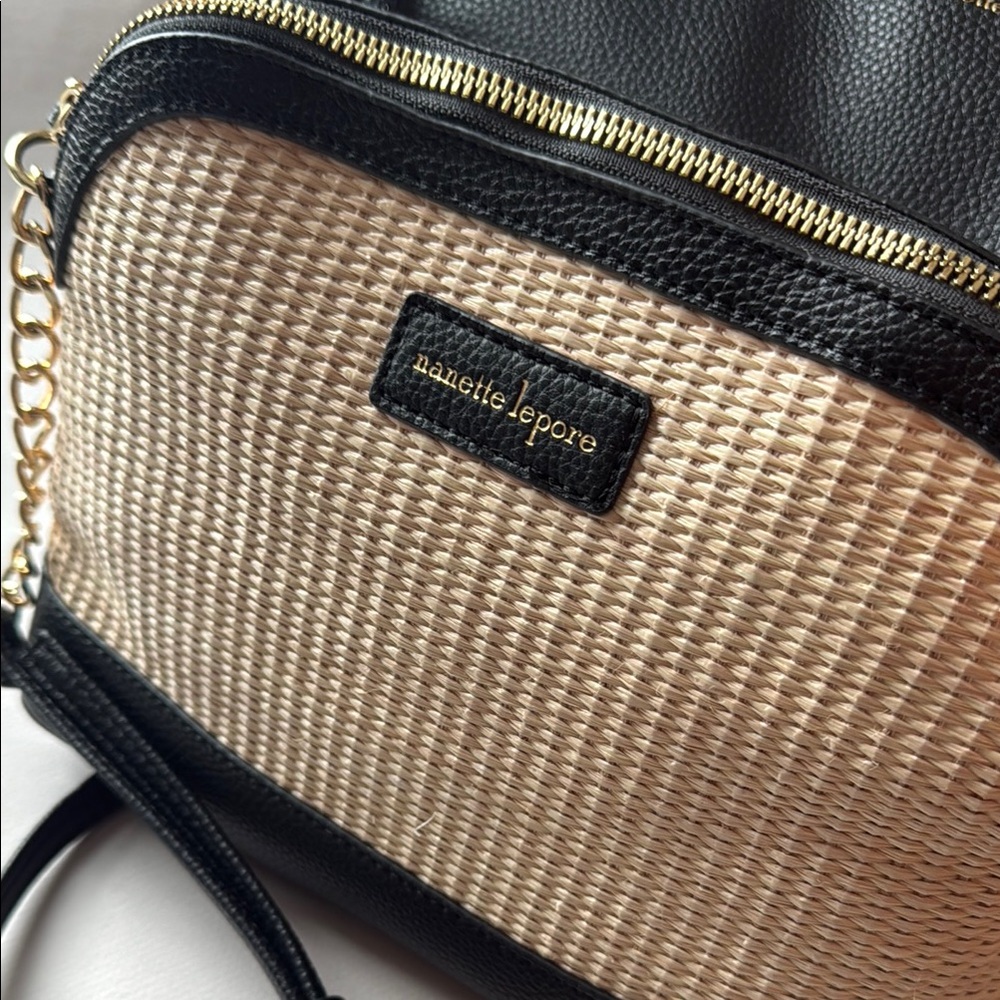 nanette lepore Black and Tan Crossbody Bag and Shoulder tote set - Picture 2 of 8
